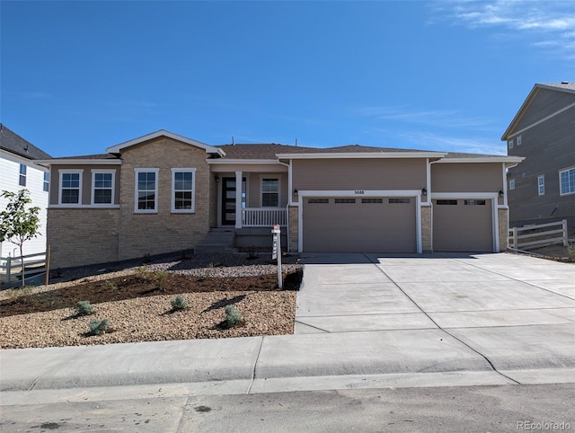 view of front facade with a garage