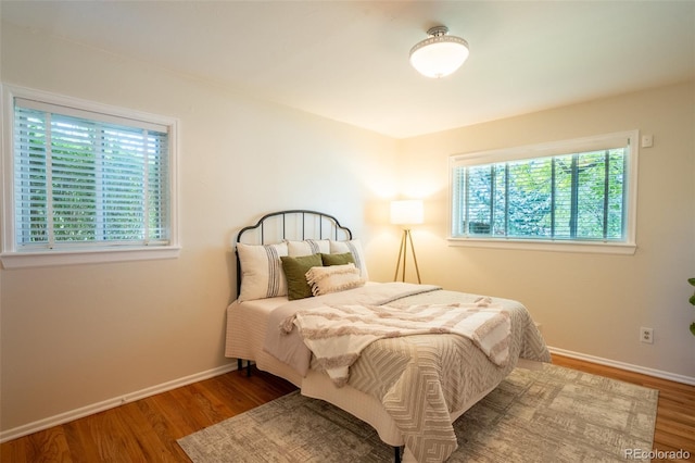 2744 S Newton Way, Denver, CO 80236 - bedroom with multiple windows, wood finished floors, and baseboards