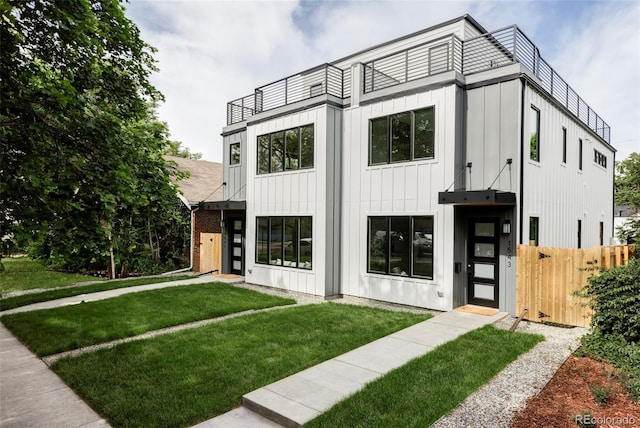 1543 Glencoe St, Denver, CO 80220 - contemporary home with a balcony and board and batten siding