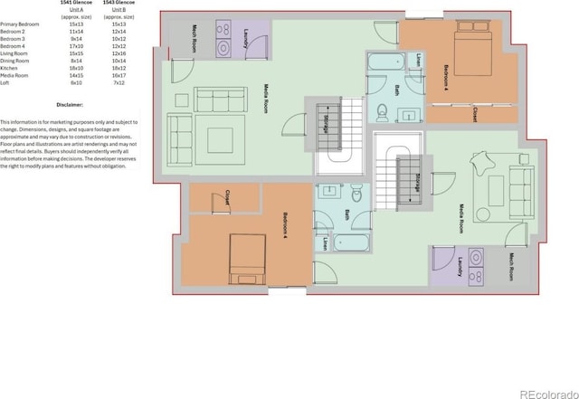 1543 Glencoe St, Denver, CO 80220 - floor plan / room layout