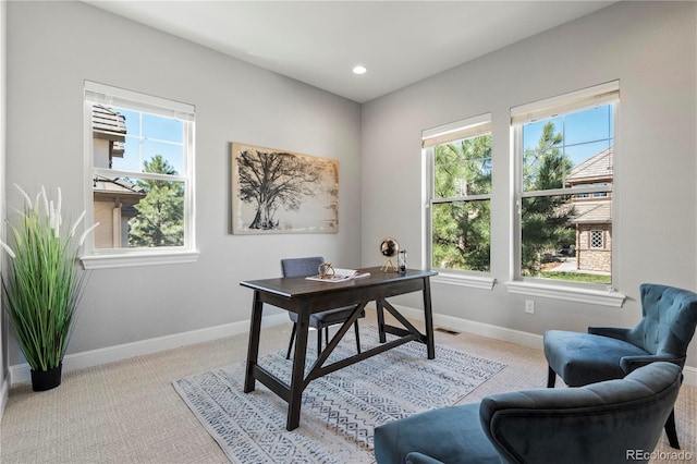 6877 Northstar Ct, Castle Rock, CO 80108 - carpeted office space with healthy amount of natural light and recessed lighting