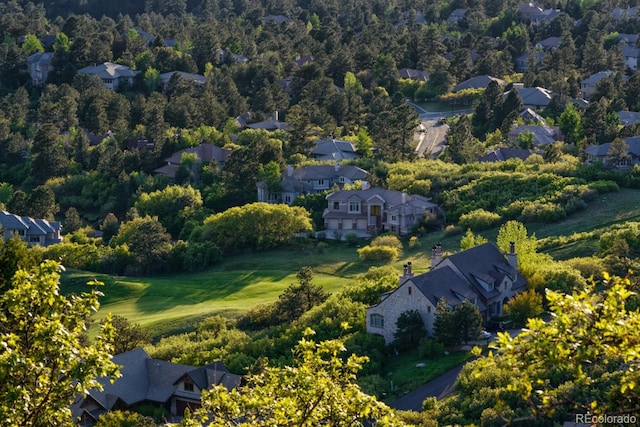 6877 Northstar Ct, Castle Rock, CO 80108 - aerial view of residential area with a golf course
