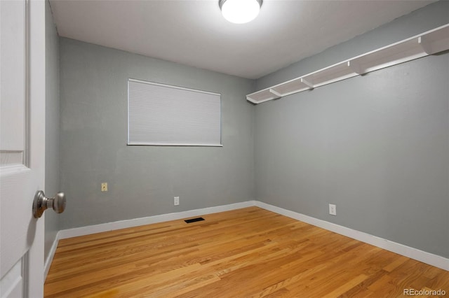 empty room featuring light wood-type flooring