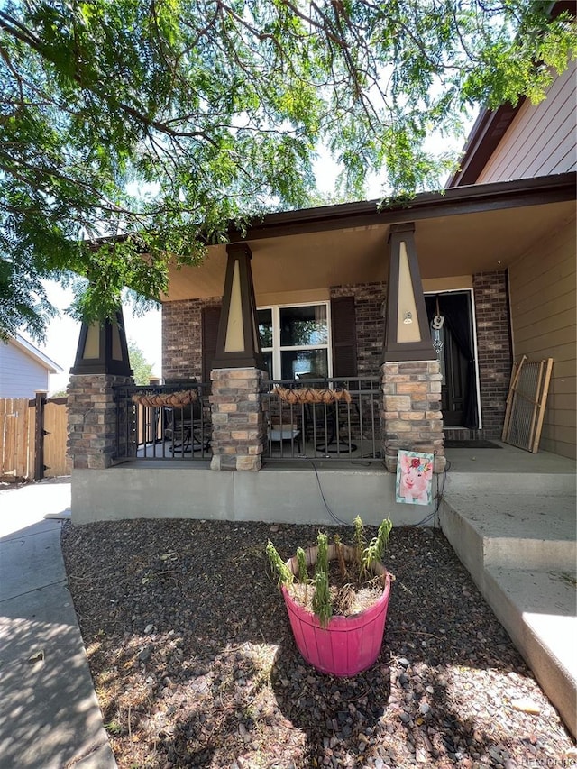 exterior space featuring a porch