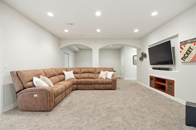 view of carpeted living room