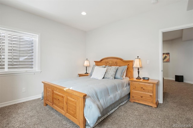 view of carpeted bedroom