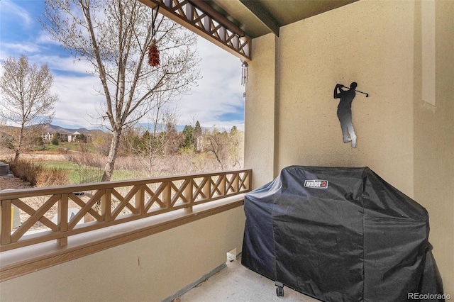 balcony with a grill
