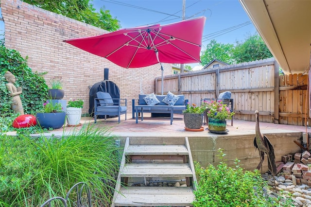 3530 E 8th Ave, Denver, CO 80206 - wooden deck featuring a patio area and an outdoor hangout area