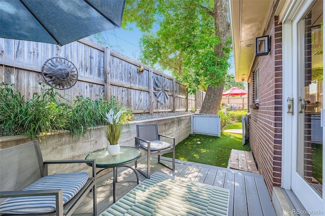 3530 E 8th Ave, Denver, CO 80206 - view of wooden terrace