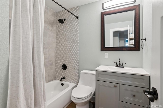 8242 E Briarwood Pl, Centennial, CO 80112 - bathroom with toilet, shower / bath combo, and vanity