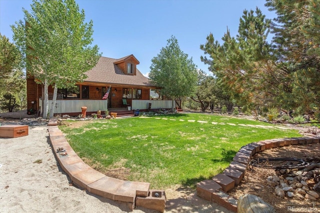 15700 County Road 352, Buena Vista, CO 81211 - view of grassy yard featuring covered porch