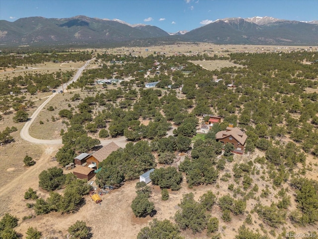 15700 County Road 352, Buena Vista, CO 81211 - aerial view of property and surrounding area with a mountain backdrop and rural landscape