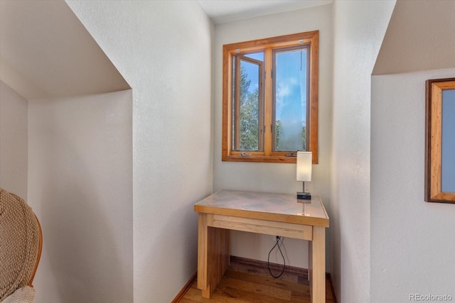 15700 County Road 352, Buena Vista, CO 81211 - hall with wood finished floors and a textured wall