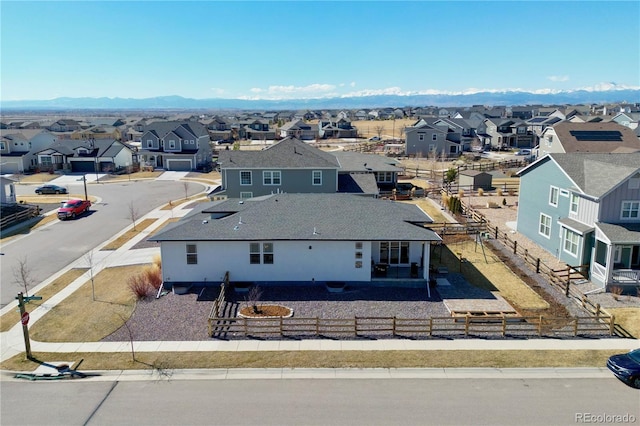 bird's eye view featuring a residential view