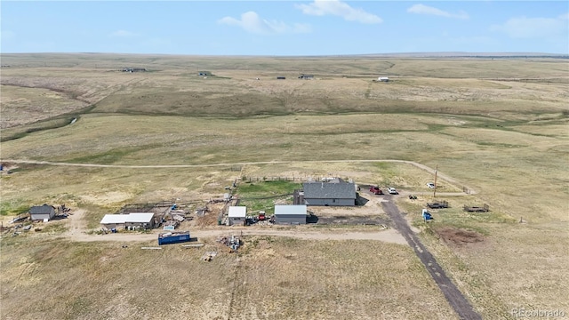 drone / aerial view featuring a rural view