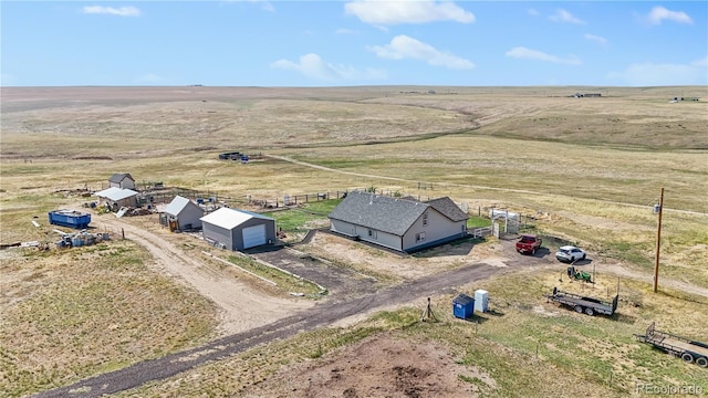 bird's eye view featuring a rural view