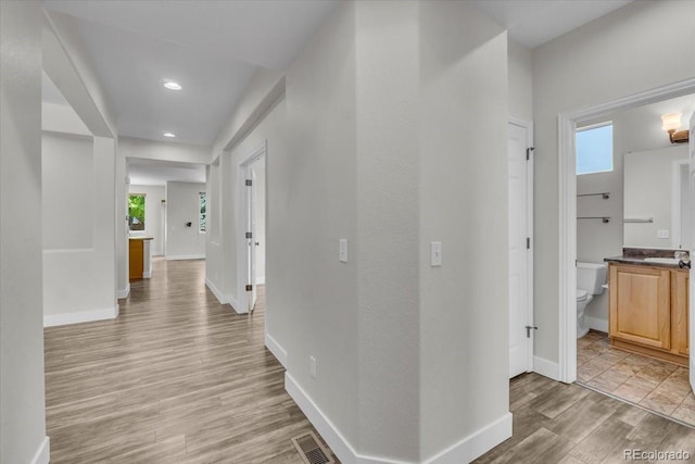2142 Paint Pony Cir, Castle Rock, CO 80108 - hall featuring light wood-style flooring and recessed lighting