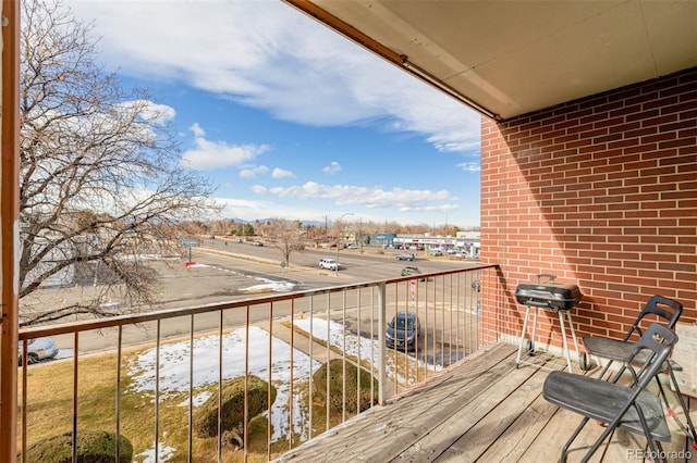 balcony with a grill