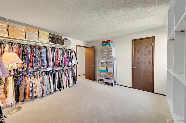 spacious closet with carpet flooring
