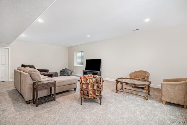 view of carpeted living room