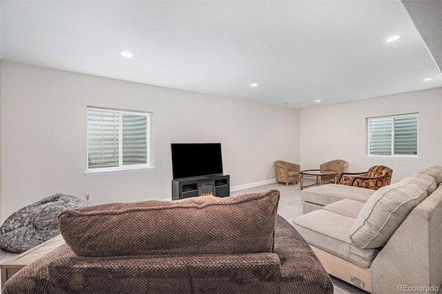 view of carpeted living room