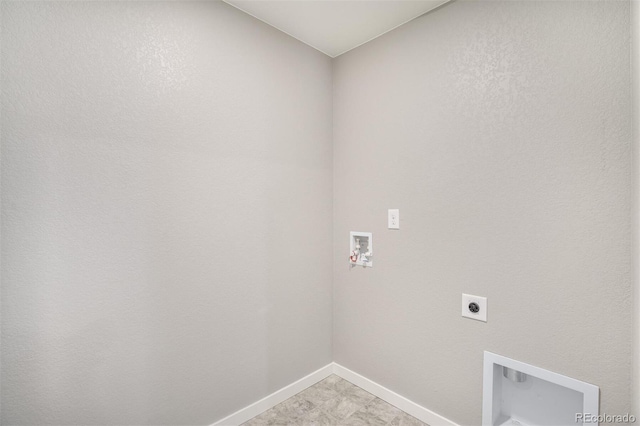 13466 Valentia St, Thornton, CO 80602 - laundry area featuring hookup for an electric dryer, washer hookup, and baseboards