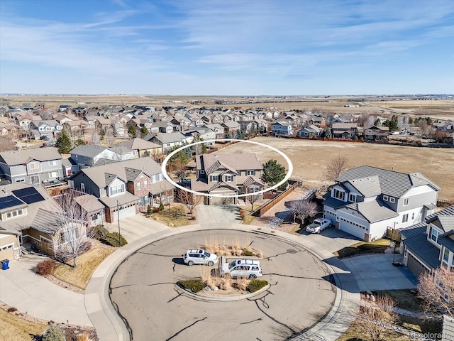 aerial view featuring a residential view