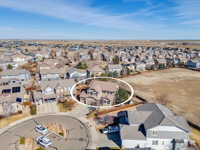 drone / aerial view featuring a residential view