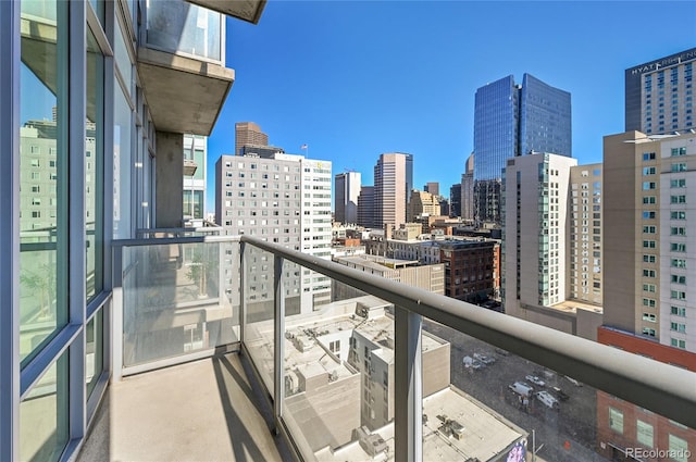 balcony with a city view