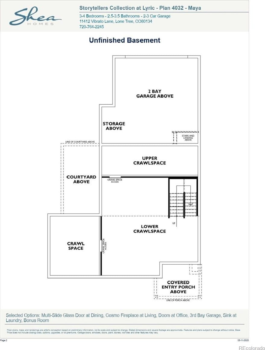 11196 Vibrato Ln, Parker, CO 80134 - floor plan / room layout