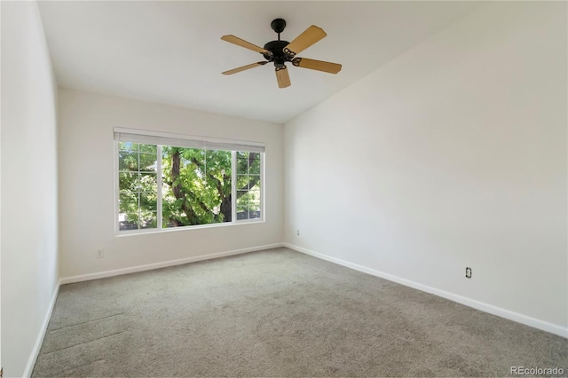 3825 Canyon Ranch Rd Unit 203, Highlands Ranch, CO 80126 - empty room with carpet floors, ceiling fan, and lofted ceiling