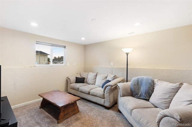 1209 Maxwell St, Colorado Springs, CO 80906 - carpeted living room featuring recessed lighting