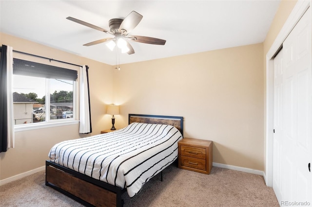 1209 Maxwell St, Colorado Springs, CO 80906 - carpeted bedroom featuring a closet and ceiling fan