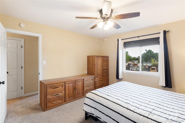 1209 Maxwell St, Colorado Springs, CO 80906 - bedroom featuring light colored carpet and a ceiling fan