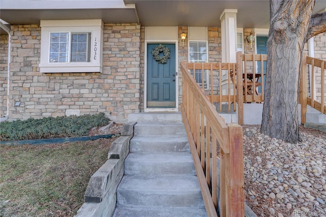 view of doorway to property