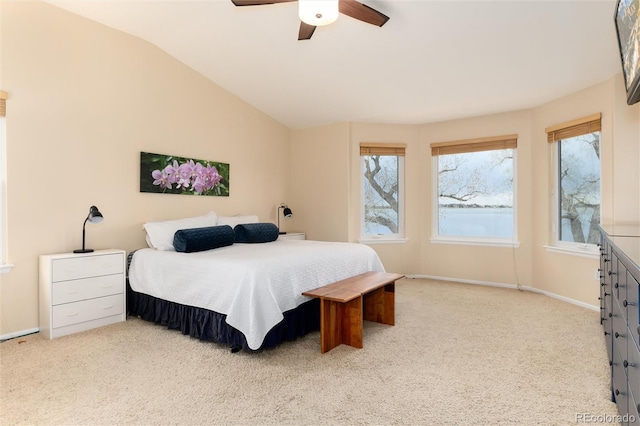 4814 S Upham Ct, Littleton, CO 80123 - carpeted bedroom with lofted ceiling and ceiling fan