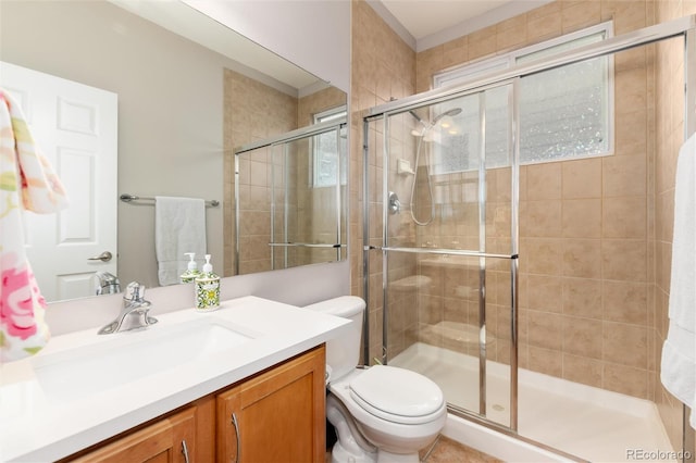 4814 S Upham Ct, Littleton, CO 80123 - full bathroom featuring vanity and a shower stall