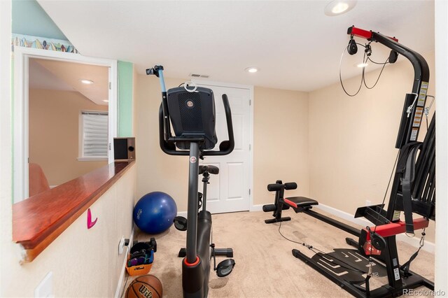4814 S Upham Ct, Littleton, CO 80123 - workout room with carpet and recessed lighting