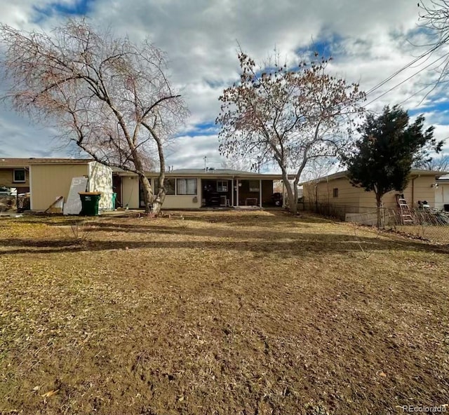 view of rear view of property