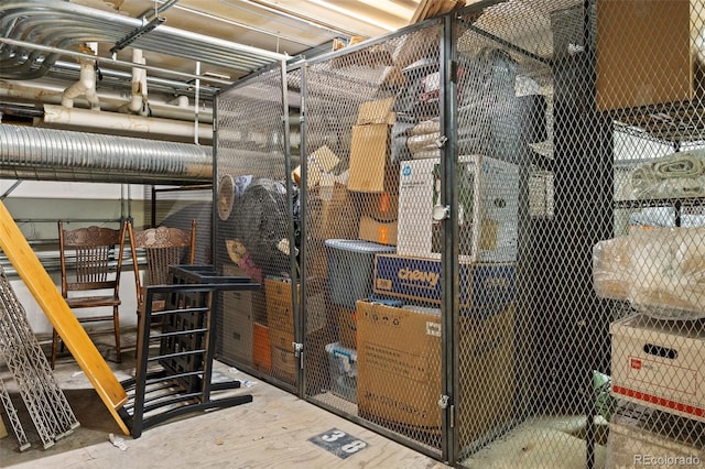 storage room with an exterior structure