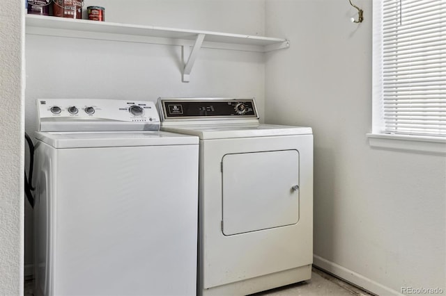 laundry area with washer and dryer