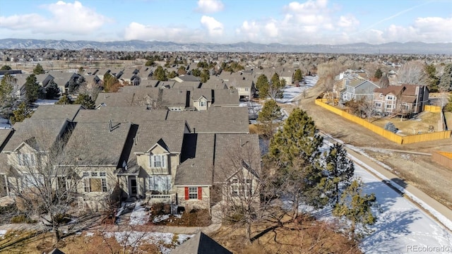 bird's eye view featuring a mountain view