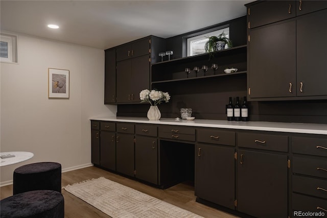 kitchen featuring light wood-type flooring