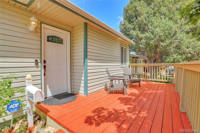 view of wooden deck