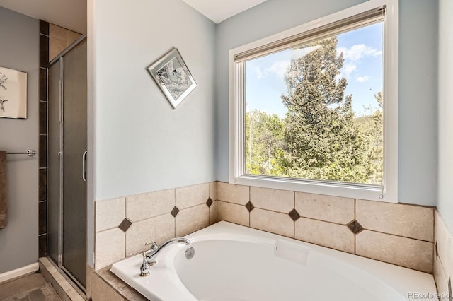 557 Highpoint Cir, Black Hawk, CO 80422 - full bathroom with a bath and a shower stall