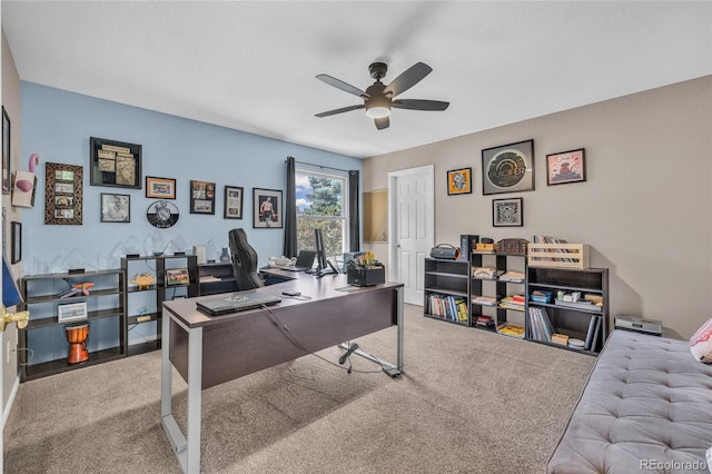 2938 S Zeno Way, Aurora, CO 80013 - carpeted office space with a ceiling fan