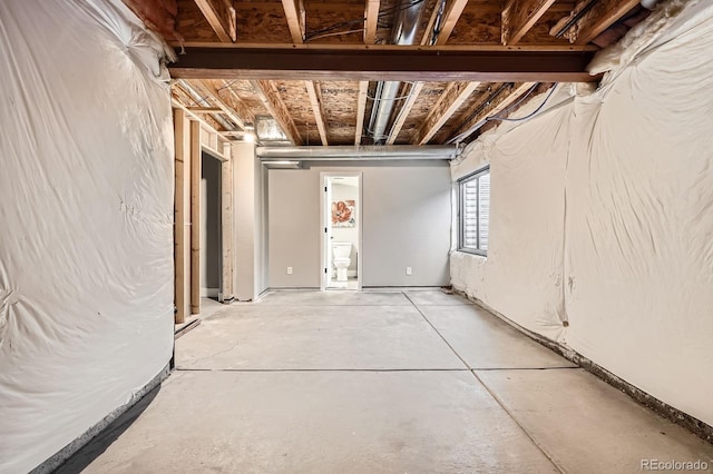 view of basement