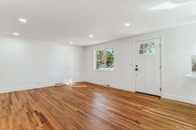 entryway with light wood-type flooring