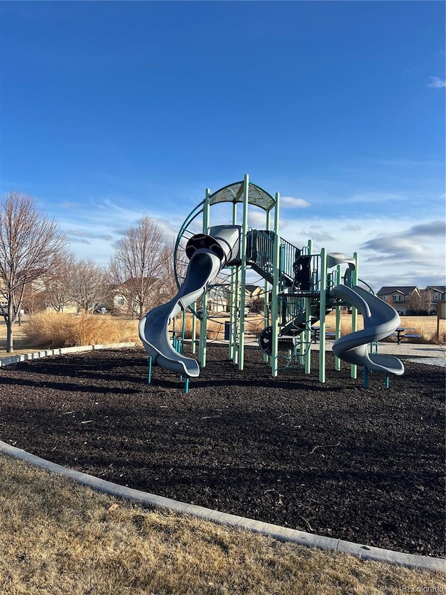 view of jungle gym