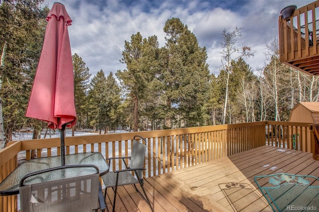 view of wooden deck